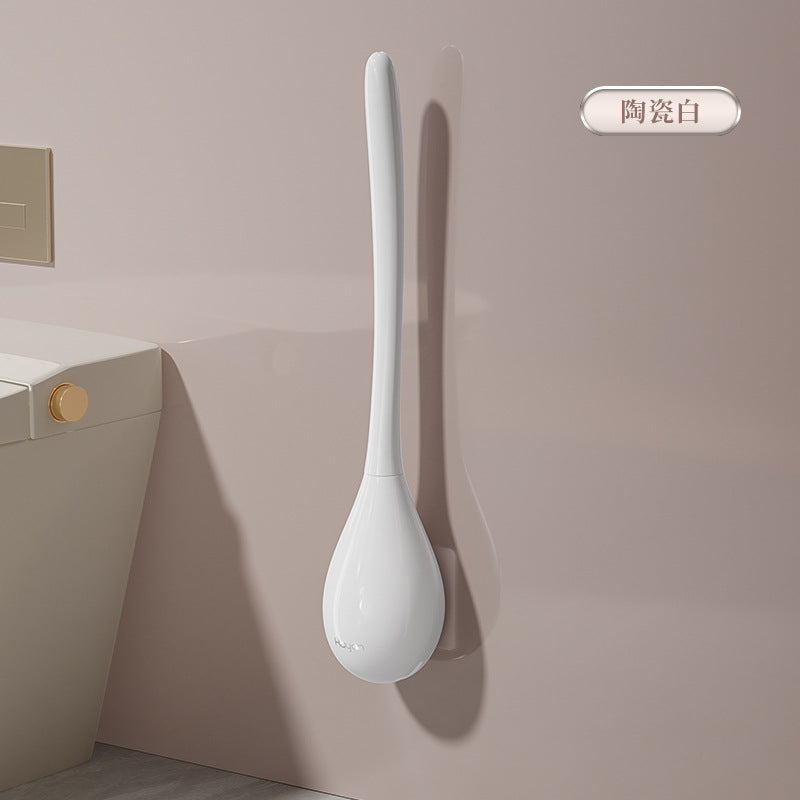 Silicone Brush Toilet Wall Hanging Long Handle Toilet Cleaning Artifact