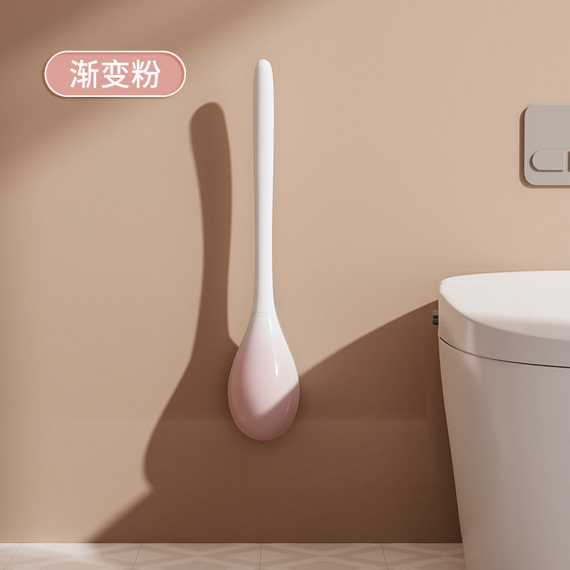 Silicone Brush Toilet Wall Hanging Long Handle Toilet Cleaning Artifact